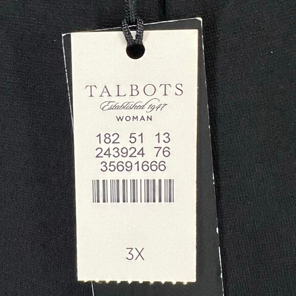 Talbots Ponte Knit Pants Women 3XL Black Ankle Zip Stretch Classic Preppy Casual - Picture 11 of 13